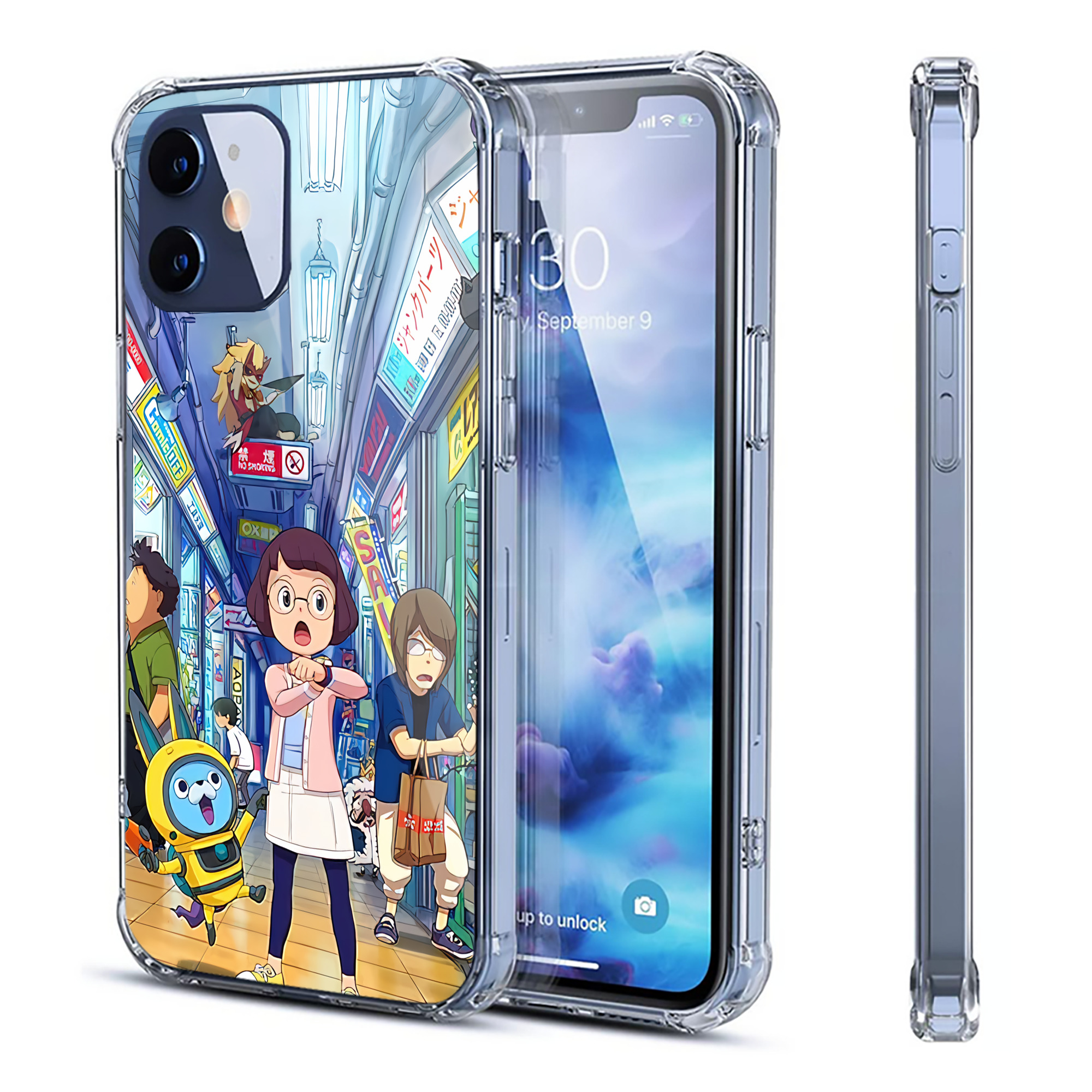 （画像用） 妖怪ウォッチ Yo-kai Watch 【iPhone 12シリーズ対応】透明スマホケース（クリアソフトケース）